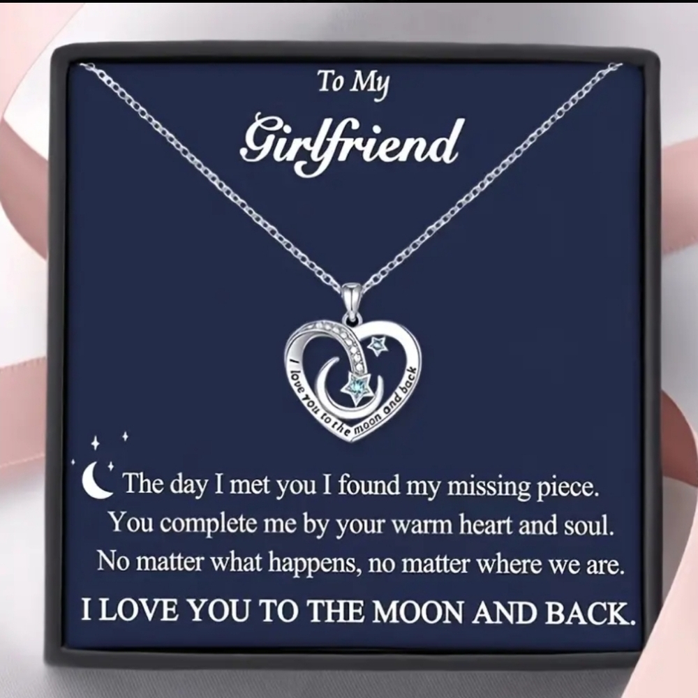 To My Girlfriend Heart Necklace